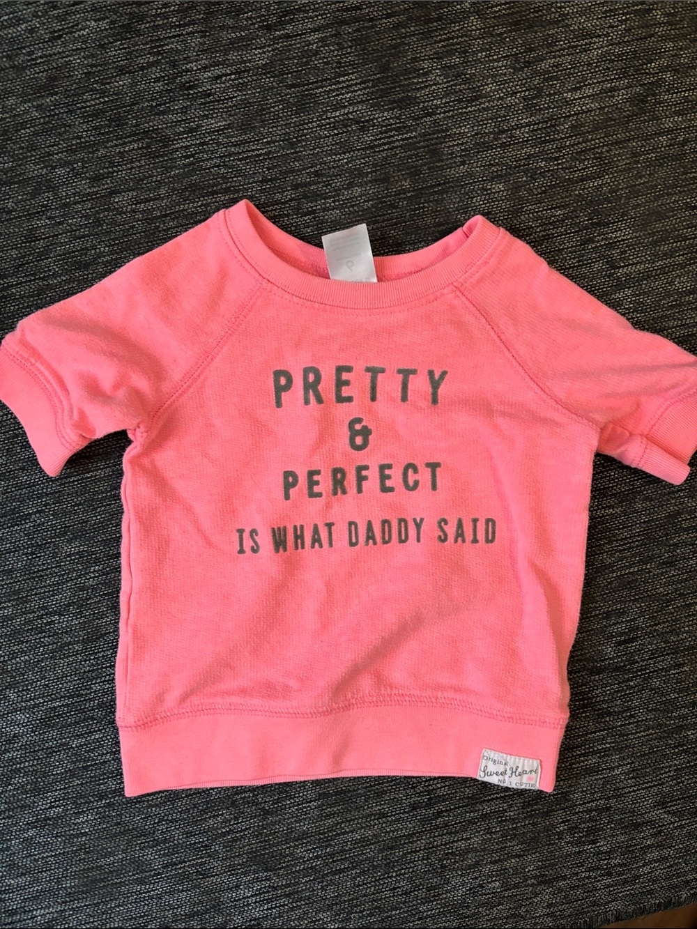 Carter's Pink 'Pretty & Perfect' Short Sleeve Sweatshirt